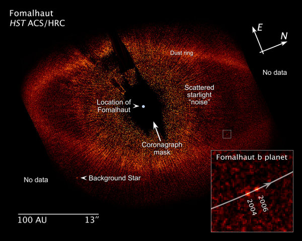 [图片说明]：哈勃空间望远镜所拍摄的北落师门b。版权：NASA/ESA/Z. Levay (STScI)。