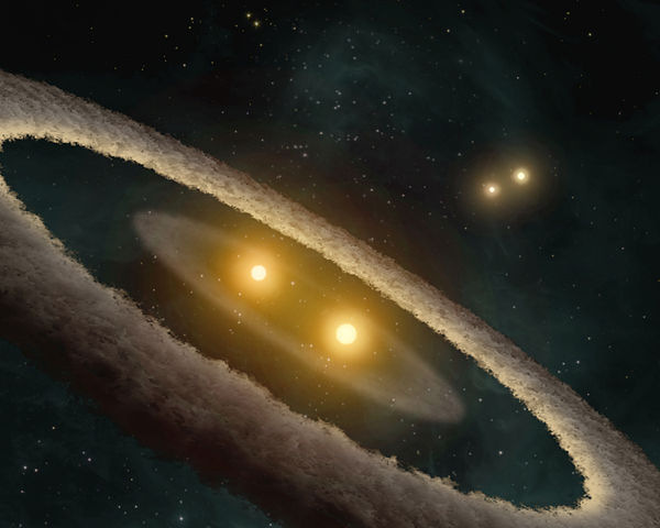 [图片说明]：开普勒-64系统的艺术概念图。版权：NASA/JPL-Caltech/T. Pyle (SSC)。